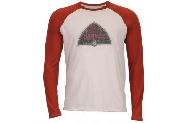 Image of Owens Long Sleeve Shirt - Mens-Canvas/Redstone-Small