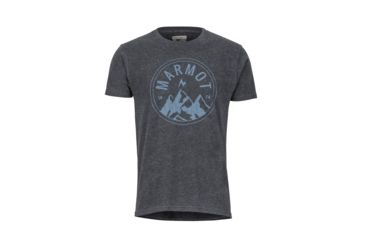 Image of Marmot Perimeter Tee Short Sleeve - Mens, Charcoal Heather, Small, 43430-1204-S