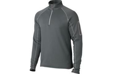 Image of Marmot Power Stretch Half Zip LS - Men's-Small-Real Cinder