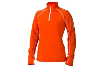 Image of Marmot Power Stretch Half Zip - Women's-Large-Sunset Orange