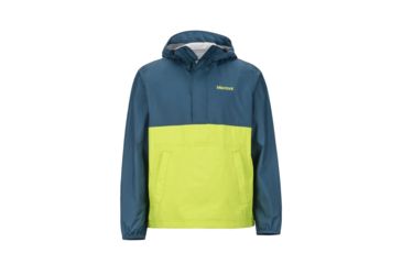 Image of Marmot PreCip Anorak - Men's, Denim/Macaw Green, Large, 43860-3616-L