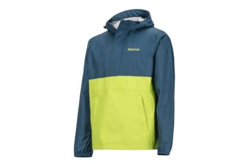 Image of Marmot PreCip Anorak - Men's, Denim/Macaw Green, Large, 43860-3616-L