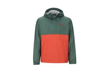 Image of Marmot PreCip Anorak - Men's, Mallard Green/Mars Orange, 2XL, 43860-4899-XXL