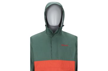 Image of Marmot PreCip Anorak - Men's, Mallard Green/Mars Orange, 2XL, 43860-4899-XXL