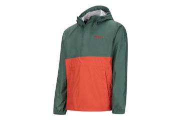 Image of Marmot PreCip Anorak - Men's, Mallard Green/Mars Orange, 2XL, 43860-4899-XXL