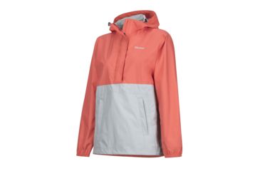 Image of Marmot PreCip Anorak - Womens, Living Coral/Bright Steel, Medium, 49580-5797-M