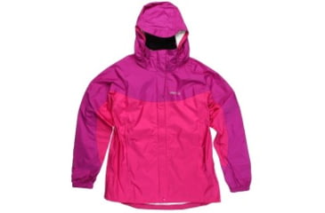 Image of Marmot Precip Jacket - Girl's-Small-Pop Pink/Bright Berry