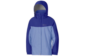 Image of Marmot Precip Jacket - Girl's-Blue Sea/Malibu Blue-X-Small