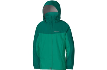 Image of Marmot Precip Jacket - Girl's-Gem Green/Green Garnet-Large