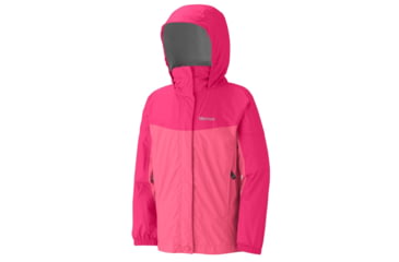 Image of Marmot Precip Jacket - Girl's-Small-Blue Radiance/Breeze Blue