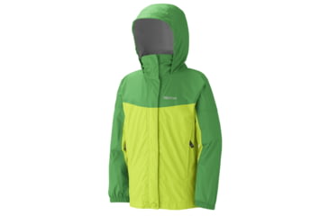 Image of Marmot Precip Jacket - Girl's-Small-Green Lime/Bright Green