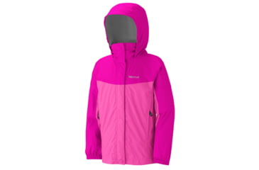 Image of Marmot Precip Jacket Clearance - Girl's-Small-Pink Rose/Lipstick