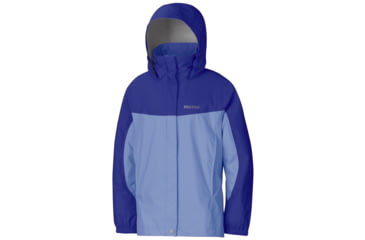 Image of Marmot Precip Jacket - Girls-Pale Dusk/Gemstone-Medium