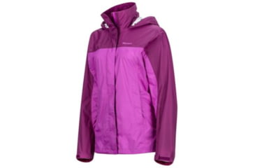 Image of Marmot Precip Jacket - Womens-Neon Berry/Deep Plum-X-Small
