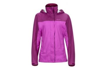 Image of Marmot Precip Jacket - Women's-Neon Berry/Deep Plum-X-Large