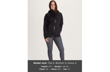 Image of Marmot PreCip Stretch Jacket - Womens, Black, Extra Large, 46130-001-XL