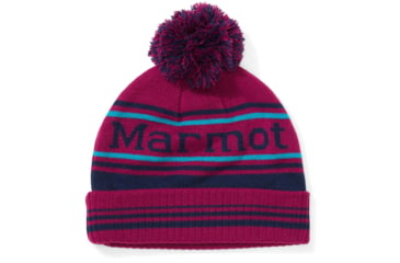 Image of Marmot Retro Pom Hat - Mens, Wild Rose/Arctic Navy, One Size, 17410-5997-ONE