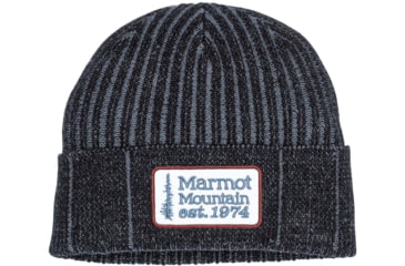 Image of Marmot Retro Trucker Beanie - Mens, Black/Steel Onyx, One Size, 14660-1765-ONE