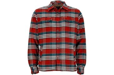 Image of Marmot Ridgefield Long Sleeve Flannel - Men's -Brick-Large
