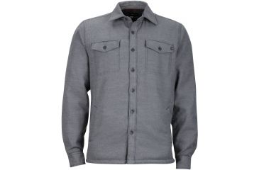 Image of Marmot Ridgefield Long Sleeve Flannel - Men's -Slate Grey-Small