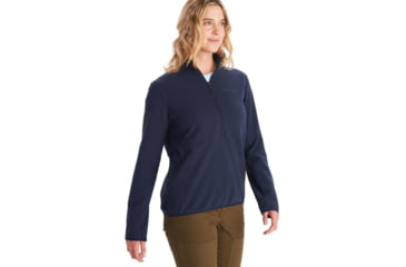 Image of Marmot Rocklin 1/2 Zip - Womens, Arctic Navy, Medium, M12403-2975-M