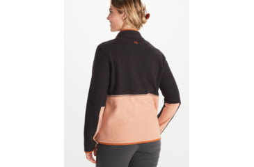 Image of Marmot Rocklin 1/2 Zip - Womens, Black/Rose Gold, Extra Large, M12403-21015-XL