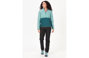 Image of Marmot Rocklin 1/2 Zip - Womens, Blue Agave/Dark Jungle, Extra Large, M12403-22487-XL