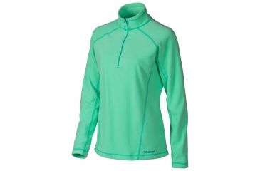Image of Marmot Rocklin 1/2 Zip - Womens-Green Frost-Small