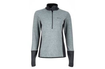 Image of Marmot Sirona Half Zip Jacket - Women's-Dark Steel/Black-Small