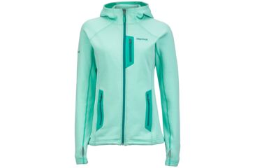 Image of Marmot Stretch Fleece Hoody - Women's-Ice Green-Large