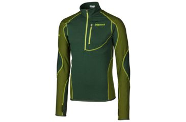 Image of Marmot Thermo 1/2 Zip - Mens-Midnight Forest/Greenland-Medium