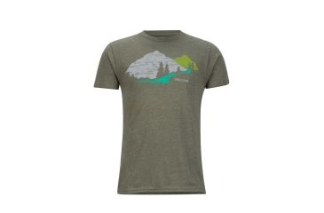 Image of Marmot Tread Lightly Short Sleeve T-Shirt - Mens, Olive Heather, L 43440-4480-L