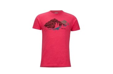 Image of Marmot Tread Lightly Short Sleeve T-Shirt - Mens, Red Heather, Small 43440-8554-S