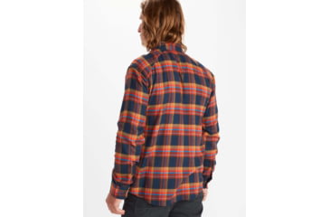 Image of Marmot Tromso Midweight Flannel Long Sleeve - Mens, Dark Indigo, Large, 33320-2835-L