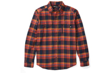 Image of Marmot Tromso Midweight Flannel Long Sleeve - Mens, Dark Indigo, Large, 33320-2835-L
