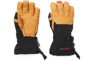 Image of Marmot Ultimate Ski GORE TEX Glove - Mens, Black/Tan, Medium, 82840-1157-M