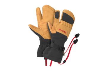 Image of Marmot Ultimate Ski Mitt - Men's-Black/Tan-Small