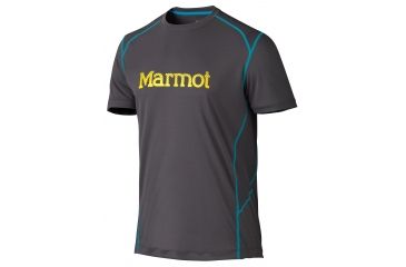 Image of Marmot Windridge Short Sleeve Graphic Tee - Men's-Slate Grey-Small
