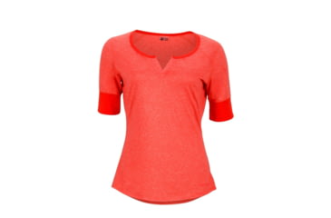 Image of Marmot Womens Cynthia Short Sleeve, Scarlet Red, S, 58890-6818-Scarlet Red-S