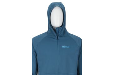 Image of Marmot Zenyatta 1/2 Zip Hoody - Mens, Denim, Medium, 81330-200-M