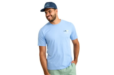 Image of Marolina DBA HUK Huk Fish Flag Short Sleeve Shirt Marolina Blue XL, H1000542-420-XL