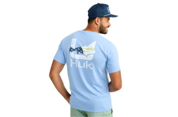 Image of Marolina DBA HUK Huk Fish Flag Short Sleeve Shirt Marolina Blue XL, H1000542-420-XL