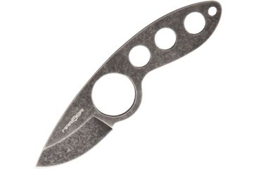 Image of MARSER Jager 6 Neck Knife Fixed Blade Knife, 1.75in, Stainless Steel, Standard Edge, Drop Point, Black Stonewash MRSJAG6