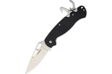 Image of MARSER Jager 8 Linerlock Folding Knife,3.5in,Standard Edge,Drop Point,Satin,Black,G10 Handle MRSJAG8