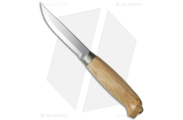 Image of Marttiini Knives Lynx 131 Curly Birch Fixed Blade Knife, 4.375in, Stainless Steel, Clip Point Blade, Birch Wood Handle, Steel/Wood, 9.00in, BHQ-27585