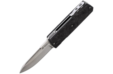 Image of Maserin 410 Silver Folding Knife, 3.5in Closed, 2.75in Satin Elmax Steel Blade, Fat Carbon Fiber Handle, 410/N