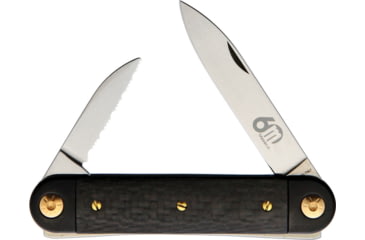 Image of Maserin 60th Annv Folder Folding Knife, Black, Black anodized aluminum handle with carbon fiber i, 195/60