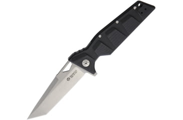 Image of Maserin Artiglio Linerlock Folding Knife, 3.75in Stonewash D2 Tool Steel Blade, Black G10 Handle, Thumb Pull, Pocket Clip, Black, 420 G10