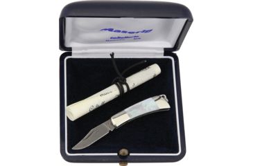 Image of Maserin Mignon Damascus MOP Folding Knife,1in,Damascus Steel,Standard Edge,Mother of Pearl Handle MAS707PRD