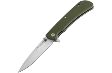 Image of Maserin Sport Linerlock Green Folding Knife, 3 satin finish 440 stainless spear point blade, Green G10 handle, 46006G10V
